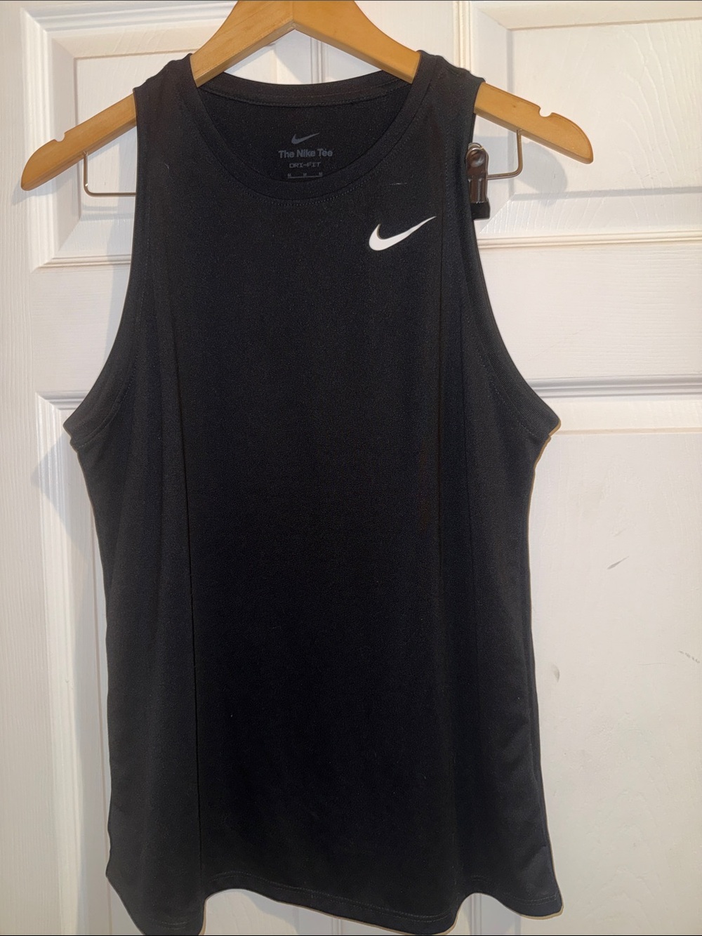 Nike Black Athletic Tank with White Swoosh